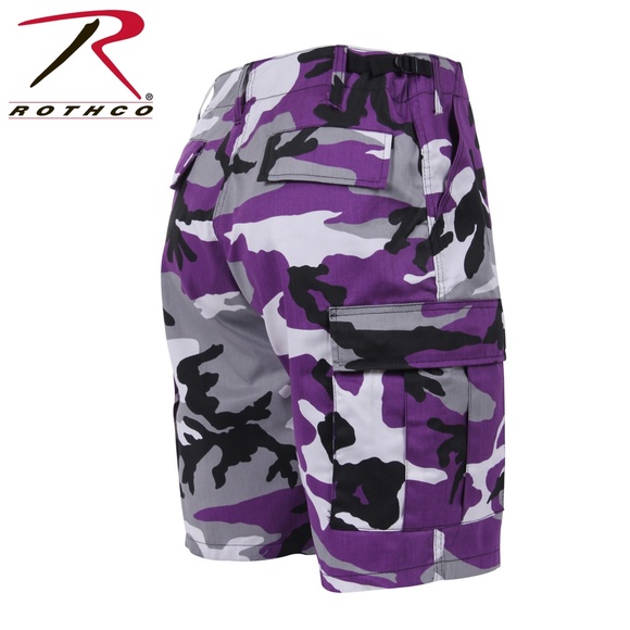 ROTHCO MEN'S BDU ARMY ULTRAVIOLET CAMO (SHORT PURPLE / WHITE / GREY / BLACK) - Picture 3 of 10